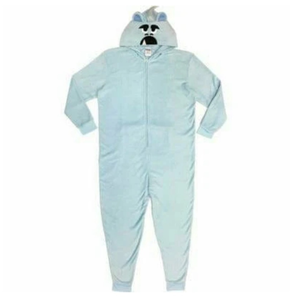 Abominable Snowman Yeti to Party Zipster Yeti One Piece Pajama Boys Size 12/14